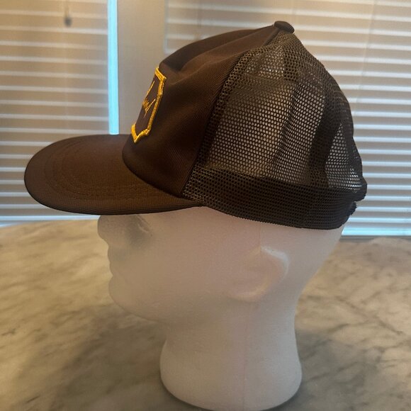 Vintage NEW Suniland Furniture Houston Truckers Hat Cap Brown Unworn Small - Picture 5 of 16